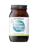 Viridian Organic Ginger Root 400mg Veg Caps 90